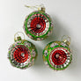 Starburst Globe Glass Ornament Green