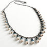 PATCH NYC Treasure Necklace: Vintage Glass Pearls & Blue Onyx Agate Stars