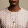 PATCH NYC Treasure Necklace: Vintage Gold Tone Locket with Tassel & Lucky Clover