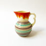 Vintage Ceramic Striped Pitcher Made in Czechoslovakia