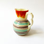 Vintage Ceramic Striped Pitcher Made in Czechoslovakia