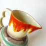 Vintage Ceramic Striped Pitcher Made in Czechoslovakia
