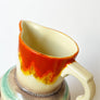 Vintage Ceramic Striped Pitcher Made in Czechoslovakia