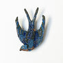 Beaded Swallow Embroidered Pin by Trovelore