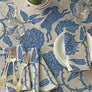 PATCH NYC Hawthorn Garden Cornflower Blue Linen Tablecloth