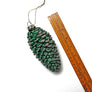 Glitter Teal Pinecone Glass Ornament