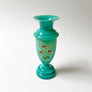 Victorian Turquoise Blue Bristol Glass Small Vase Made in England
