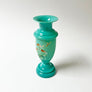 Victorian Turquoise Blue Bristol Glass Small Vase Made in England