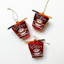 Chinese Takeout Container Red Glass Ornament