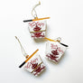 Chinese Takeout Container White Glass Ornament