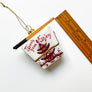 Chinese Takeout Container White Glass Ornament