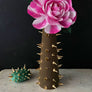 Waylande Gregory Tall Cone Thorn Vase Matte Brown