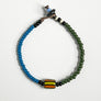 Trade Bead Bracelet (Denim Blue & Olive)