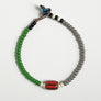 Trade Bead Bracelet (Grass Green & Grey)