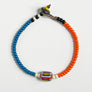 Trade Bead Bracelet (Denim Blue & Orange)