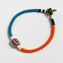 Trade Bead Bracelet (Denim Blue & Orange)