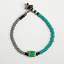 Trade Bead Bracelet (Grey & Turquoise)