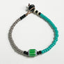 Trade Bead Bracelet (Grey & Turquoise)