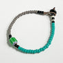 Trade Bead Bracelet (Grey & Turquoise)
