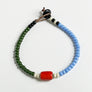 Trade Bead Bracelet (Olive & Periwinkle)