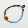 Trade Bead Bracelet (Olive & Periwinkle)