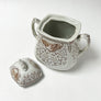 Vintage W & Co. Hanley Transferware Ceramic Double Handle Vessel with Lid