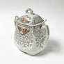 Vintage W & Co. Hanley Transferware Ceramic Double Handle Vessel with Lid
