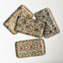 Vintage Floral Pattern Paper Mache Trays Made in Japan (assorted set of 4)