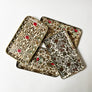 Vintage Floral Pattern Paper Mache Trays Made in Japan (assorted set of 4)