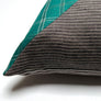 Triangle Patchwork Linen Decorative Pillow: Teal