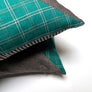 Triangle Patchwork Linen Decorative Pillow: Teal