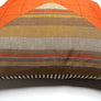 Triangle Patchwork Linen Decorative Pillow: Carrot