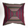 Triangle Patchwork Linen Decorative Pillow: Plum