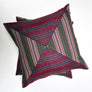 Triangle Patchwork Linen Decorative Pillow: Plum