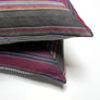 Triangle Patchwork Linen Decorative Pillow: Plum