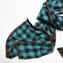 Teal & Black Check Flannel Scarf