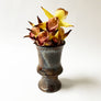 Mid-Century Ceramic Chocolate Brown Vase