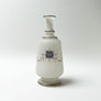 Vintage Opaque Victorian Glass Vase with Gold & Blue Decoration