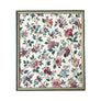 Cheltenham Floral Vintage Wallpaper Remnant in Painted Wood Frame