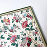 Cheltenham Floral Vintage Wallpaper Remnant in Painted Wood Frame