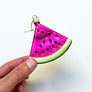 Watermelon Slice Glass Ornament