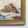 Waves and Rocks - Original Painting on Board in Frame