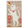 Nathalie Lété: White Cat, Original Painting
