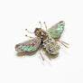 Beaded Large Pearl Bee Embroidered Pin by Trovelore