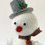 PATCH NYC Frosty Snowman with Vintage Poinsettia Figurine & Gift Box