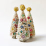 Sparkle White Bristle Tree with Yellow Pom Pom: Large