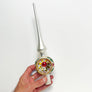 Classic White Spire with Reflector Glass Tree Topper