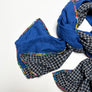 PATCH NYC Royal Blue with Black & Blue Windowpane Check Mixed Fabric Scarf
