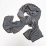 PATCH NYC Grey with Navy Narrow Stripe Mixed Fabric Scarf