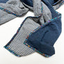 PATCH NYC Indigo Blue with Blue Check Mixed Fabric Scarf